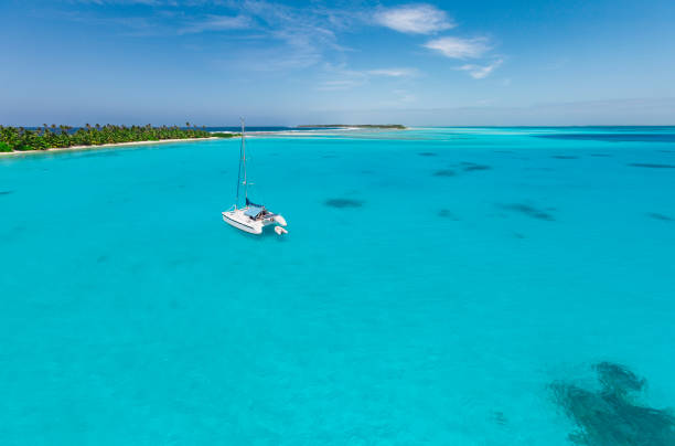 istock sailing yacht at anchor in tropical waters 1214537444