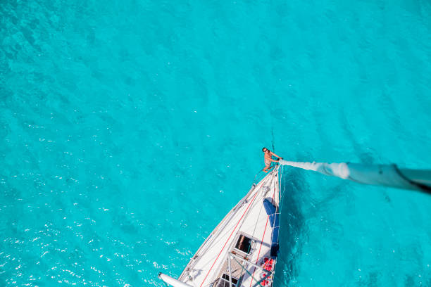 istock sailing yacht at anchor in tropical waters 1214537478