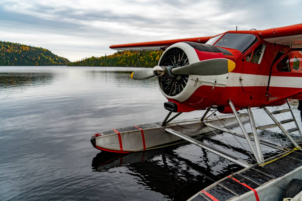 istock seaplane on the river 1214539407