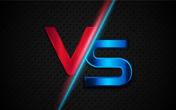 istock Symbol of icon versus illustration background. Abstract glowing concept with neon light. 1214539439