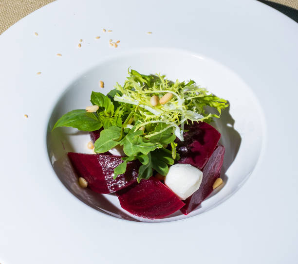 istock Chard salad on the white plate 1214543147