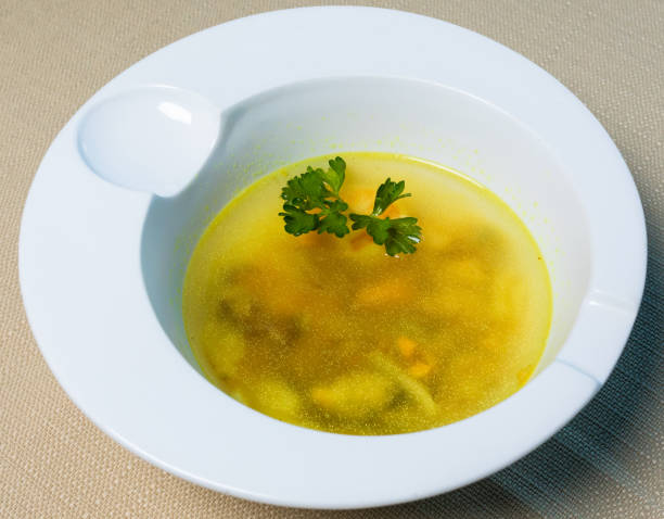 istock Yellow ginger soup close up 1214543233