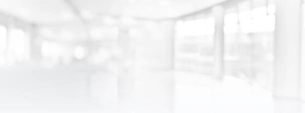 istock Wide Blurred Empty Abstract Building Pathway Background From Perspective Building Hallway for banner background, way go to success concept 1214544862