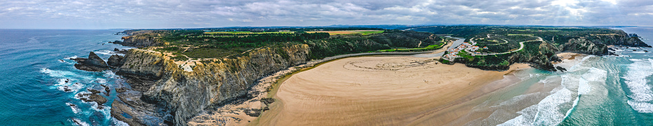Aerial View Untouched Beach