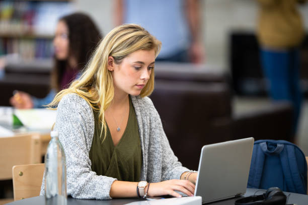 istock Student Working on Laptop stock photo 1214546577