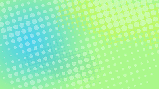 Abstract Half-tone Background - Aqua Green Chartreuse with Copy Space
