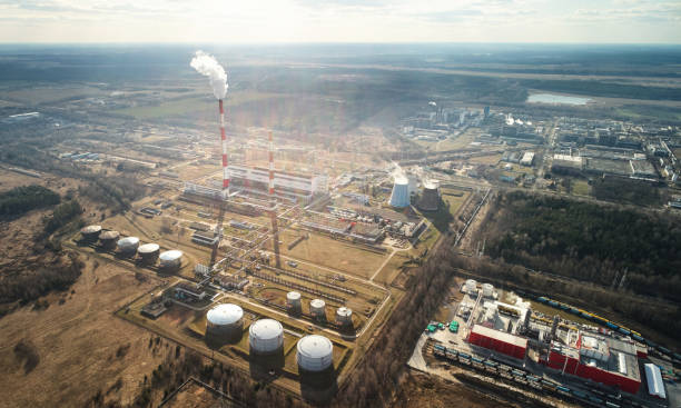 istock Air pollution with factory theme 1214551754