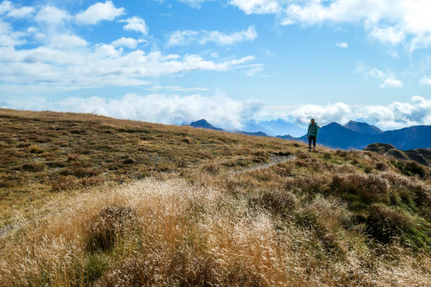 istock High Wait - A girl wandering through Alps 1214553260