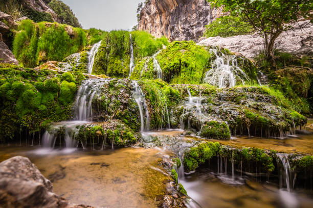 Moss Waterfall - Sierras de Cazorla, Spain stock photo
