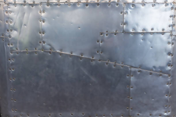 istock Metal panel with screws. Metal texture, metal background. 1214555421