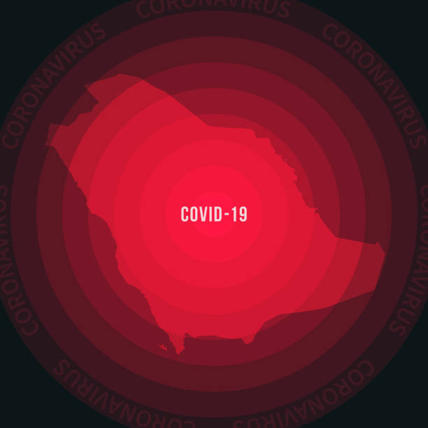 istock Saudi Arabia map with the spread of COVID-19. Coronavirus outbreak 1214556340