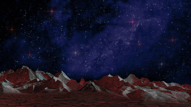 Alien Planet in Outer Space - Nebula and Stars - Space and Astronomy with Copy Space. Elements of this image furnished by NASA. Source: https://espo.nasa.gov/sites/default/files/images/DSC3673_Sentinel_Range_Ellsworth_Mountains_0.jpg