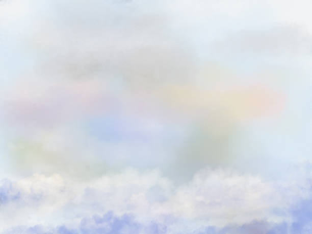 istock Blurry soft orange sky background in haze 1214561521