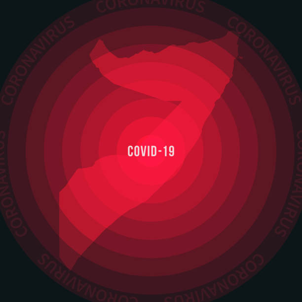 somalia karte mit der verbreitung von covid-19. coronavirus-ausbruch - mogadischu stock-grafiken, -clipart, -cartoons und -symbole