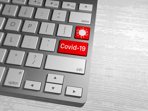 istock Keyboard button, coronavirus search on the web, internet covid-19 search. News on the web. 1214562908