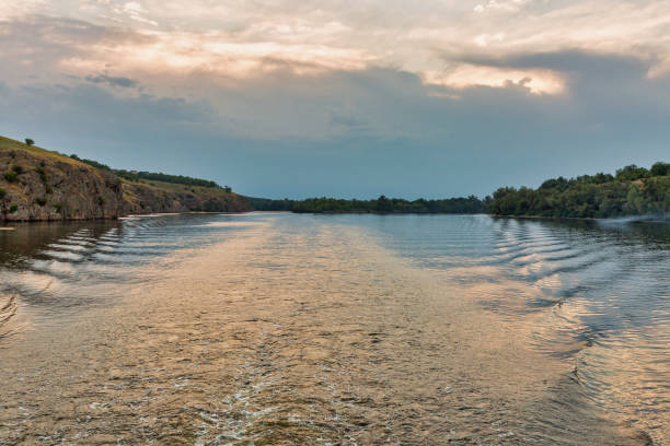 Khortytsia island sunset landscape, Ukraine