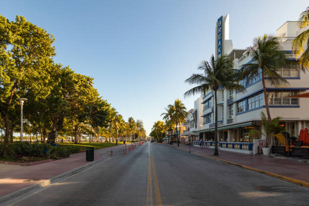 istock Empty Ocean Drive during Coronavirus outbreak, Miami, Florida, USA 1214564239