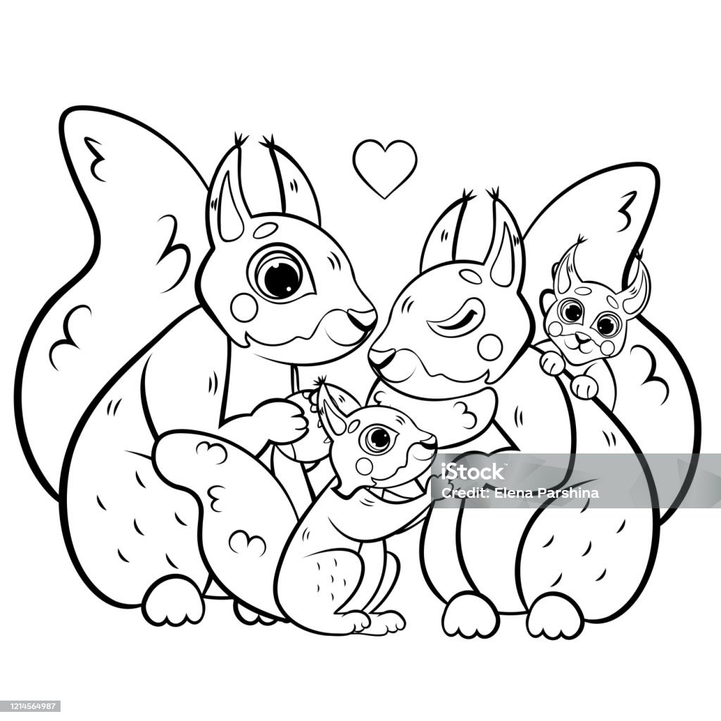 Ilustración de Lindo Dibujo Sdibujo Caricatura Ardilla Familia Vector Para Colorear Página De Contorno De La Página Ardillas Macho Y Hembra Con Sus Cachorros Libro Para Colorear De Animales Del Bosque Para Ilustración de Lindo Dibujo Sdibujo Caricatura Ardilla Familia Vector Para Colorear Página De Contorno De La Página Ardillas Macho Y Hembra Con Sus Cachorros Libro Para Colorear De Animales Del Bosque Para