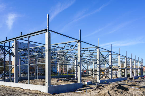 istock The steel frame of a building under construction 1214566256