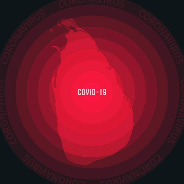 istock Sri Lanka map with the spread of COVID-19. Coronavirus outbreak 1214566639