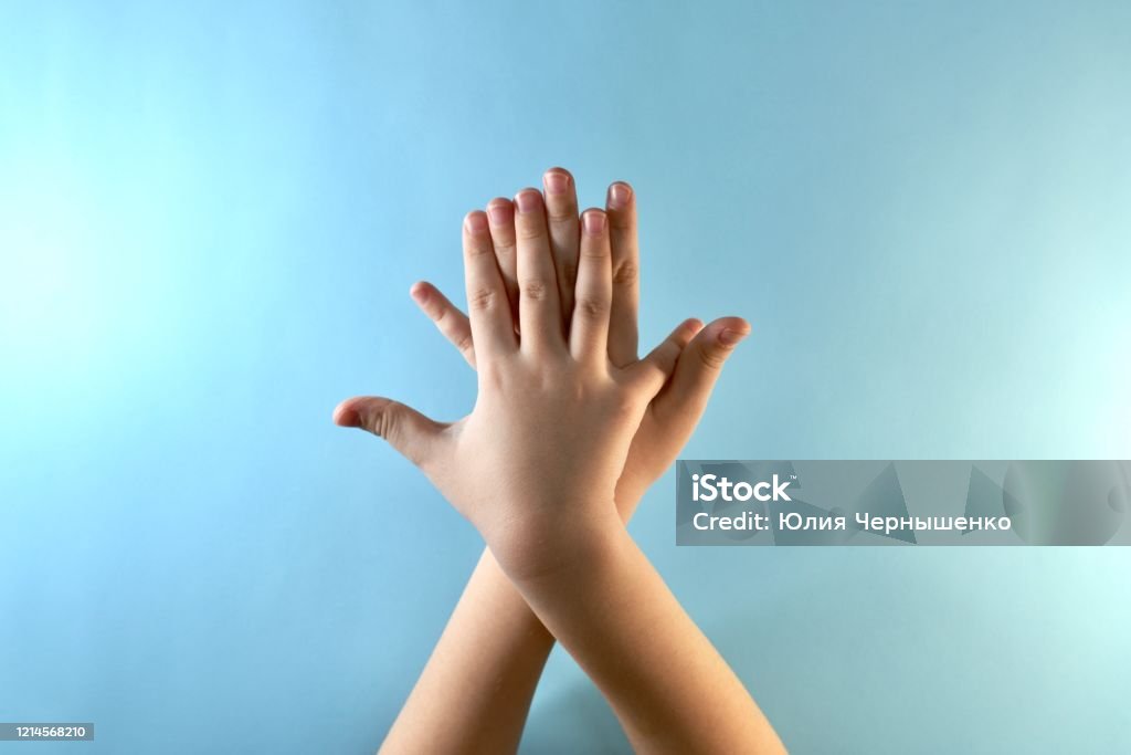 Processed Hand Phase 2 Of Hand Processing In Antiseptic Processing External Between ...