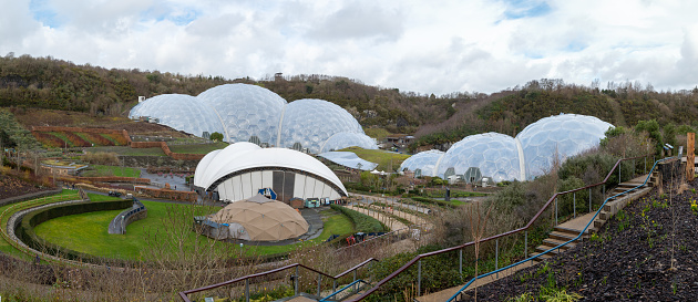 Saint Austell.Cornwall.United Kingdom.February 18th 2020.View of The Eden Project in Cornwall