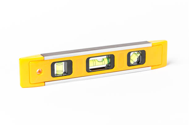 istock yellow spirit level isolated on white background 1214581102