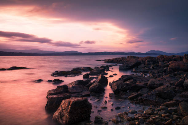 Vancouver Island Sunset Sunset along the shores of southern Vancouver Island. saanich peninsula photos stock pictures, royalty-free photos & images