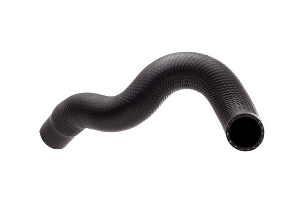 istock car radiator pipe rubber black, auto spare part isolated object on white background. 1214587981