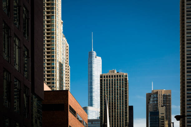 istock Skyscraper at Chicago city, USA 1214592687