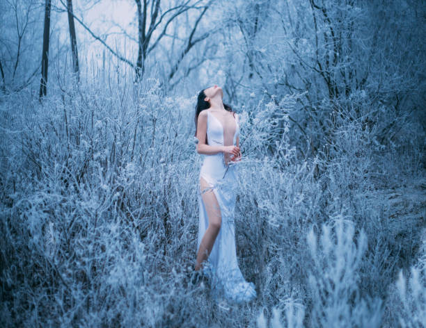 Outdoor winter fantasy fashion.