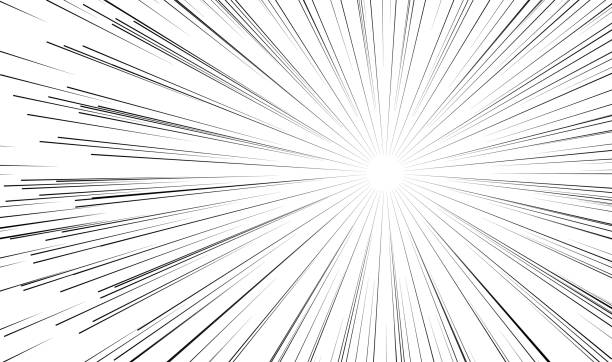 istock Motion radial zoom speed line on white background for comic books. Manga speed frame, action, explosion background. 1214595791