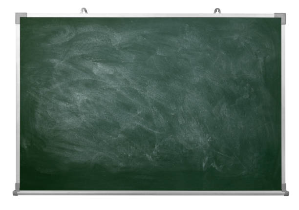 istock Chalk rubbed out on aluminium chalkboard with clipping path 1214598199