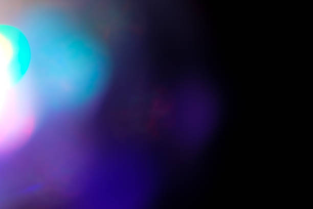 color highlight on a black background. light for design