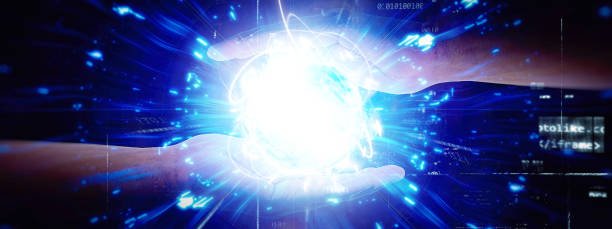 istock A glowing sphere floating in the palm of your hand 1214607472