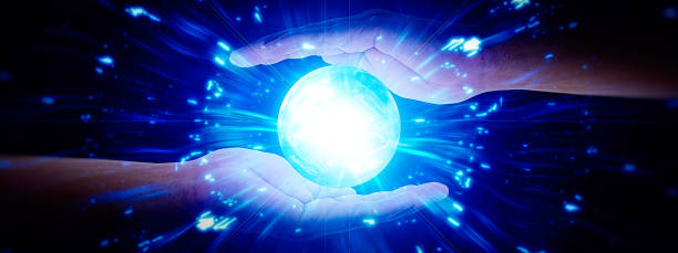 istock A glowing sphere floating in the palm of your hand 1214607478