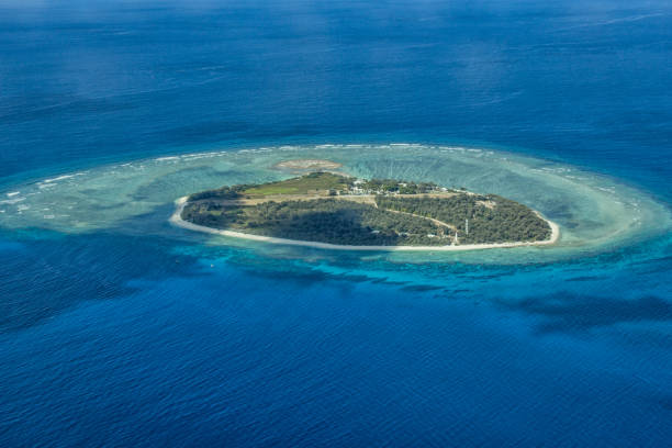 istock A tropical island paradise from the air 1214609763