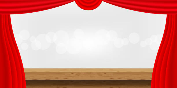 istock empty wood table and luxury red curtains for advertise product display, wooden top table decoration with curtain red, wood plank board space for banner copy space text, tabletop front view for banner 1214611053