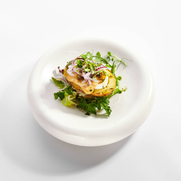 istock Baked potato with egg and pickled onion 1214624976