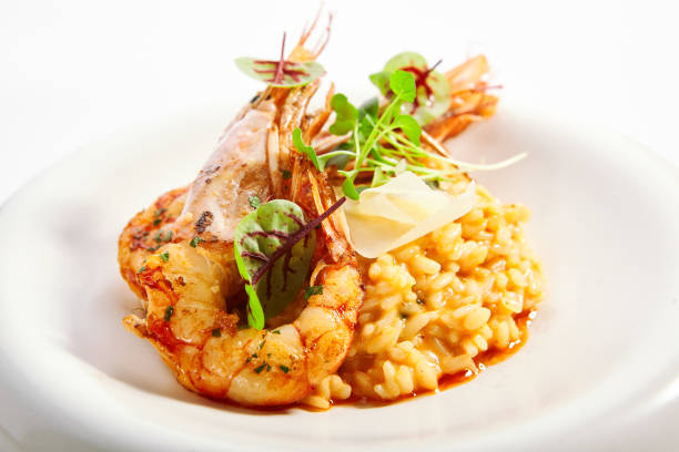 istock Risotto tom yam with argentinian shrimp 1214624979