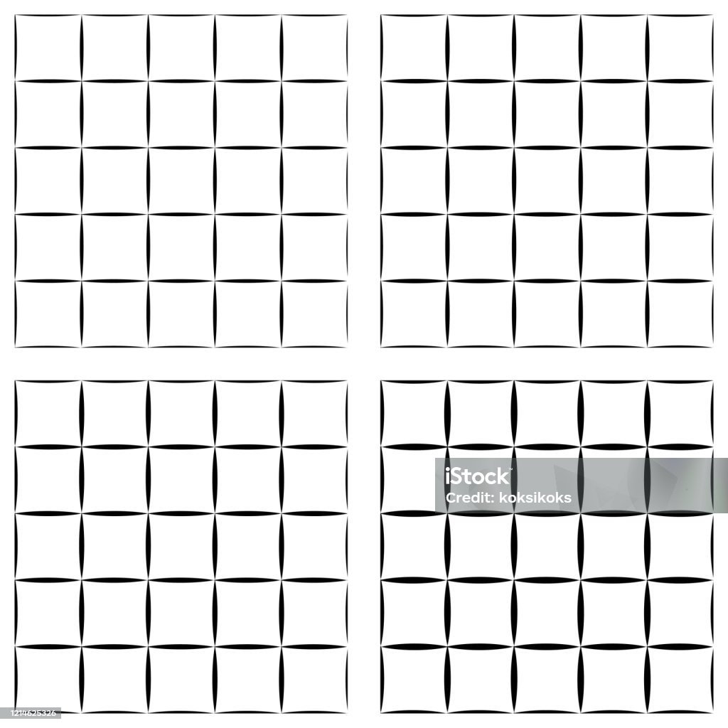 Set Seamless Pattern Grid Tiles Vector Grid Cells Tile Pattern Stock ...