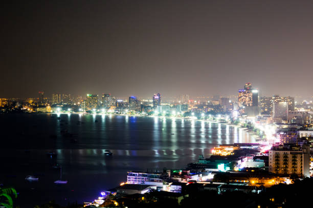 istock skyline at night with urban buildings 1214626213