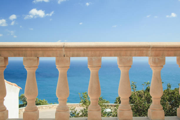 istock stone railing in front of water in Mallorca, Spain 1214628445
