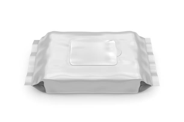 istock Blank Wet Wipes Soft Tissue Package For Branding, 3d render illustration. 1214629508