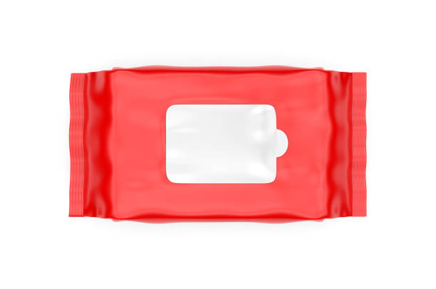 istock Blank Wet Wipes Soft Tissue Package For Branding, 3d render illustration. 1214629518
