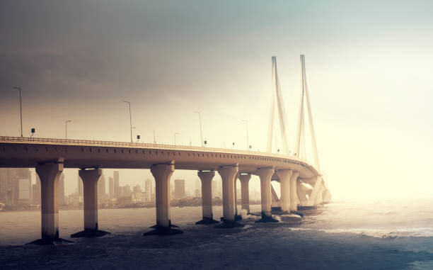 istock Bandra–Worli Sea Link is a cable bridge in Mumbai, India 1214631271