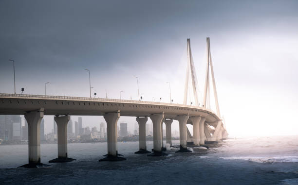 istock Bandra–Worli Sea Link is a cable bridge in Mumbai, India 1214631317