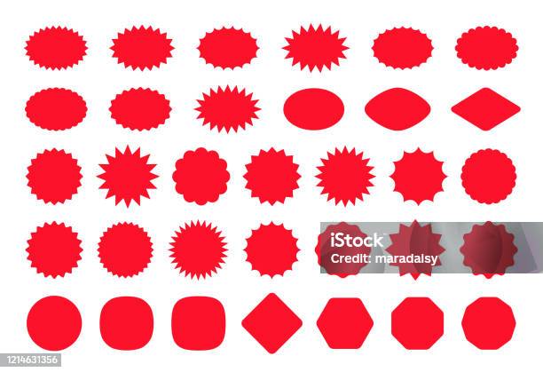 Starburst Price Tag Product Badges And Stickers Vector Illustration Stock Illustration - Download Image Now
