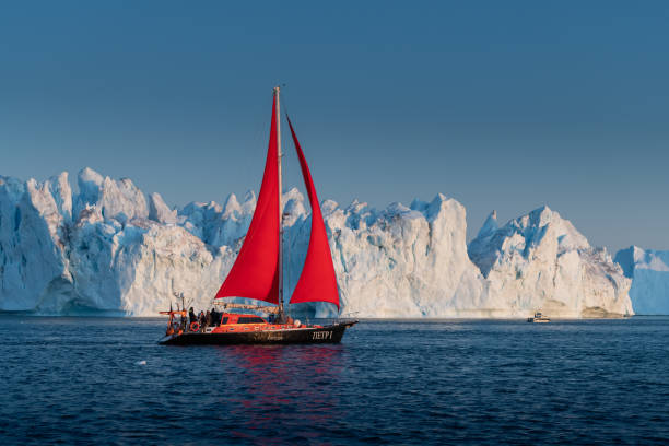 istock Beautiful landscape with large icebergs 1214631635
