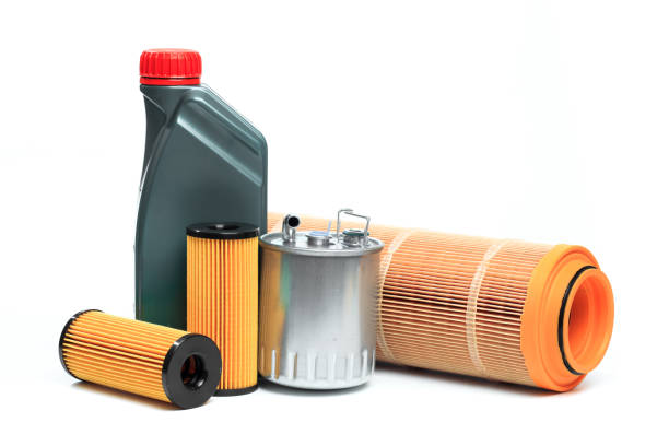 istock Oil , air , fuel filter for car on white background or isolated 1214634643
